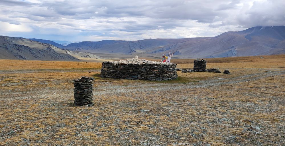 Owoo – schamanische Ritualstätte im Altai